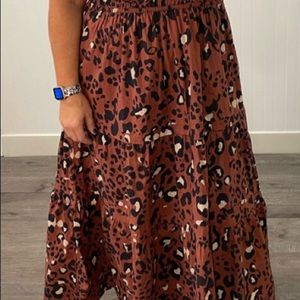 Maeve by Anthropologie Cheetah Print Dress  xsmall